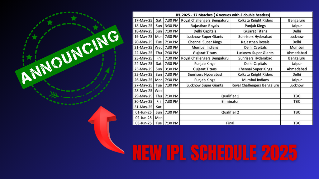 new ipl schedule 2025