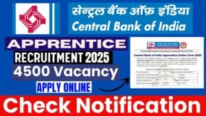 central bank of india apprentice recruitment 2025